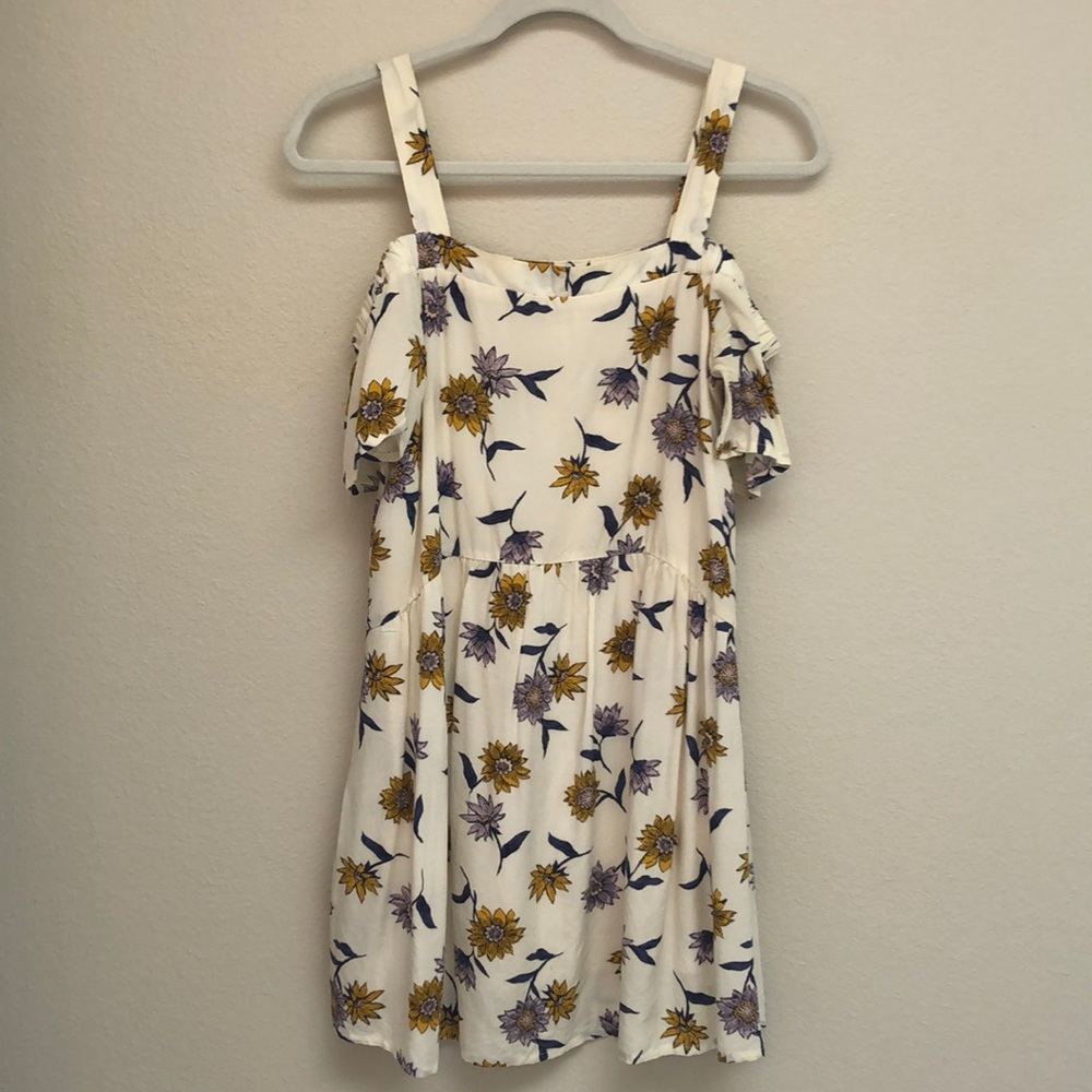 Floral Cold shoulder dress